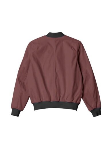 Brown Plain Bomber Jacket